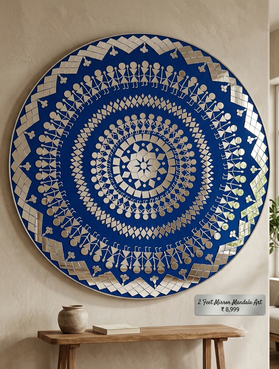 2feet Mirror Mandala Art