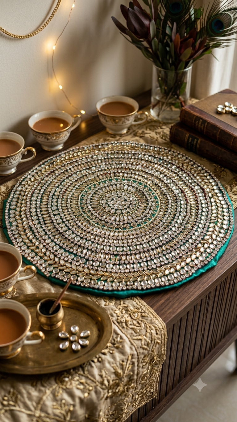 Kundan Mandala Art Wall Hanging