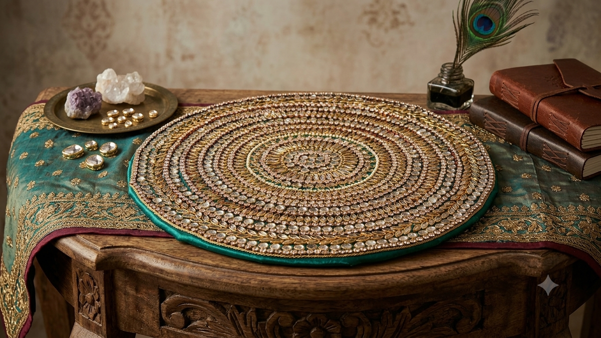 Kundan Mandala Art Wall Hanging