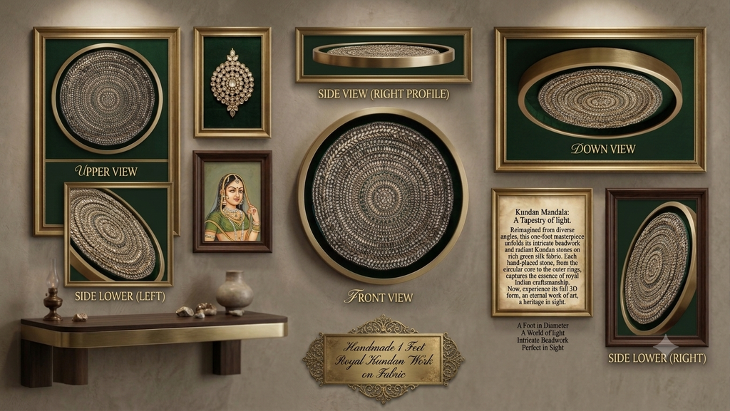 Kundan Mandala Art Wall Hanging