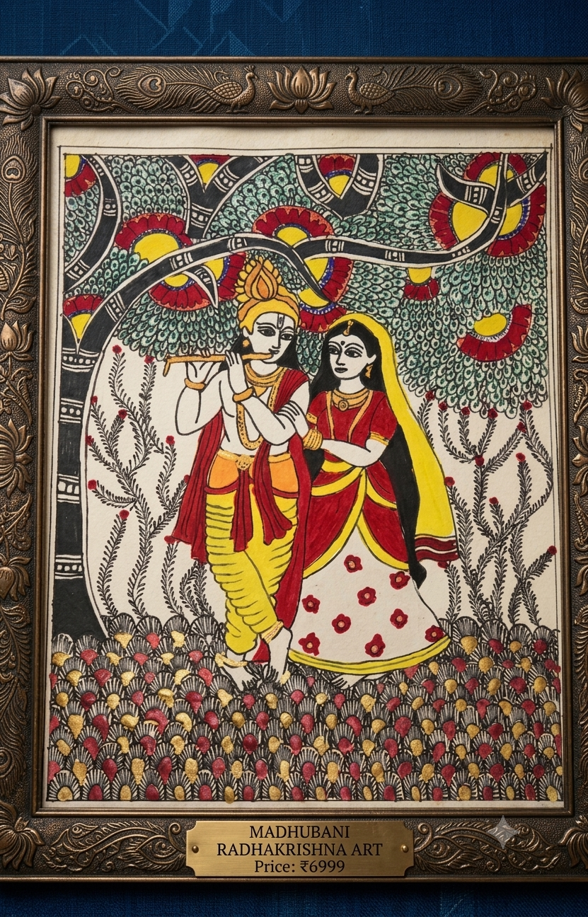 Madhubani Radhakrishna Art