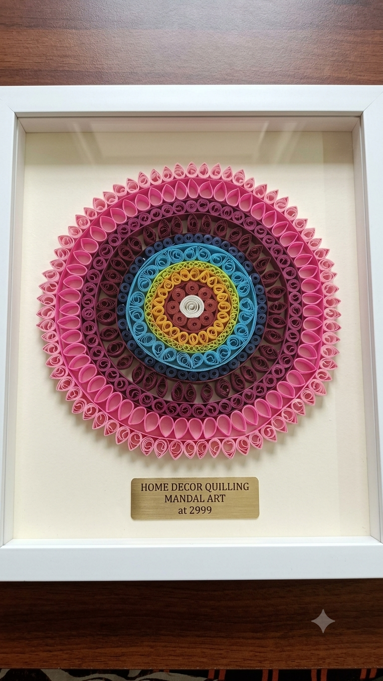 Home Decor Quilling Mandal Art
