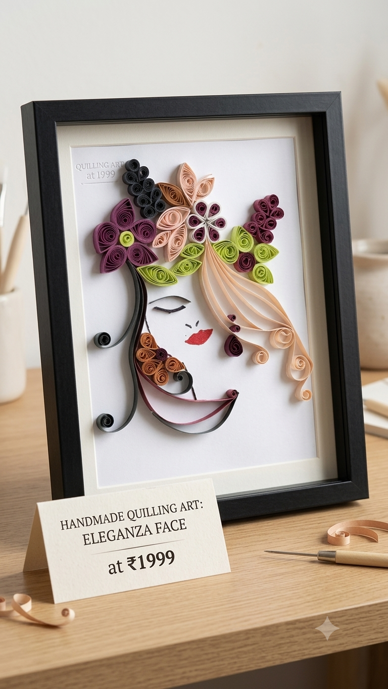 Handmade Quilling Art: Eleganza Face