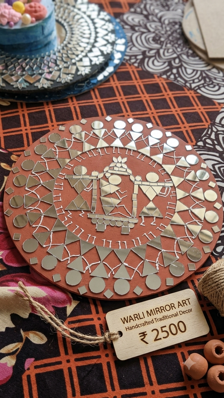 Warli Mirror Art