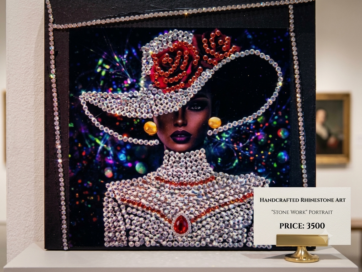 Handcrafted Rhinestone Art