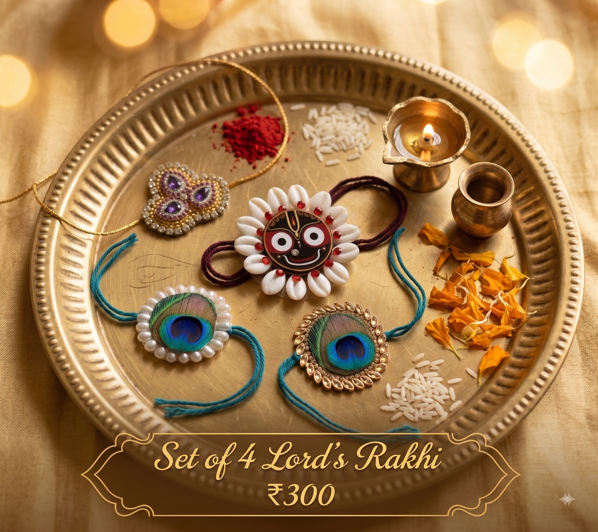 Set of 4 Lord's Rakhi