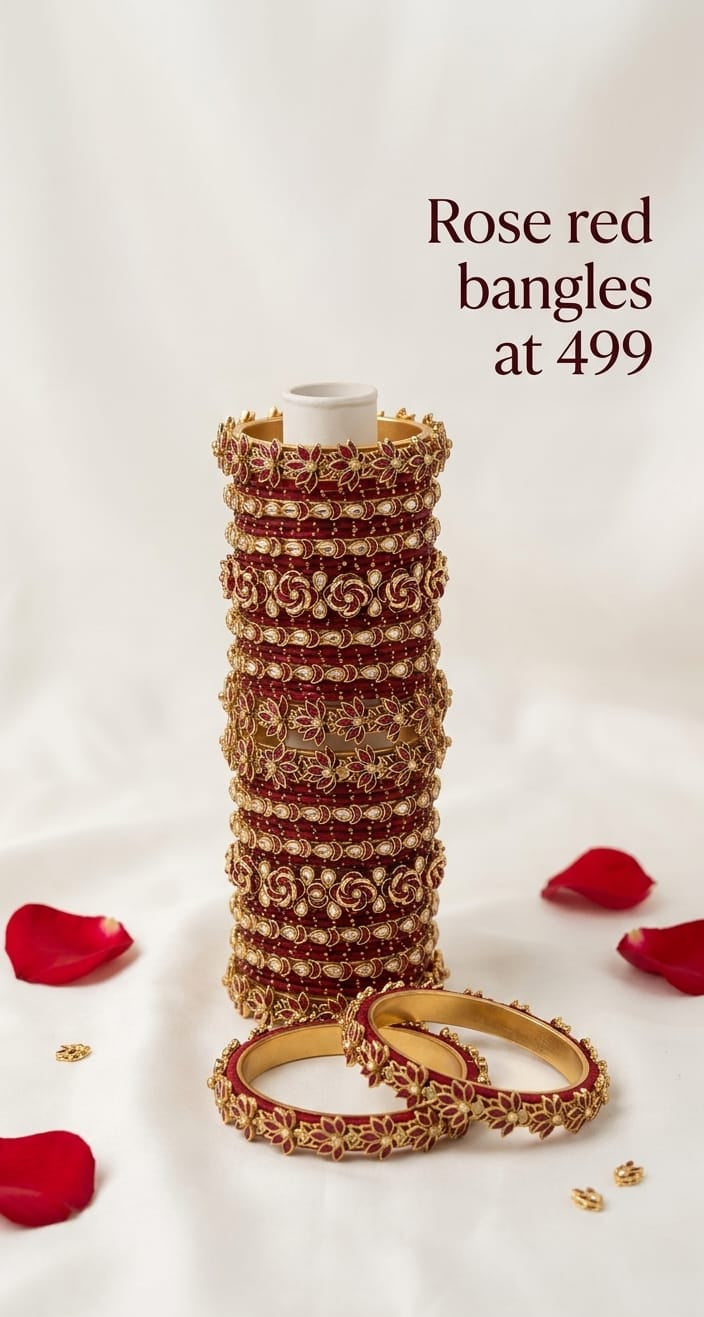 Rose Red Bangles