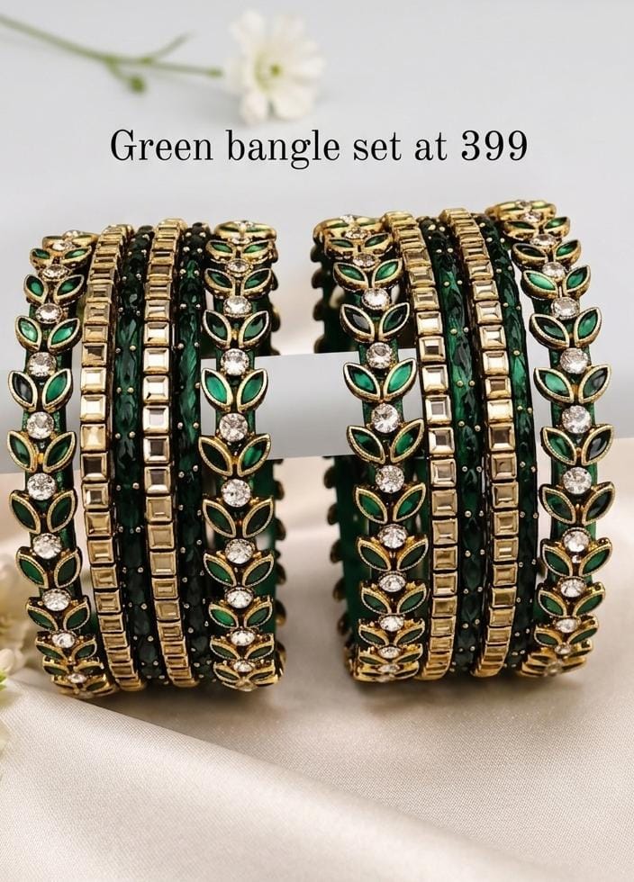 Green bangle set